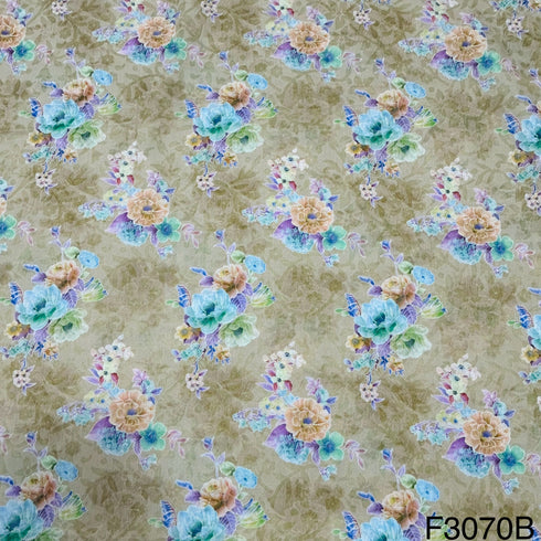 Printed Lizzy Bizzy Cotton Fabric-F3070